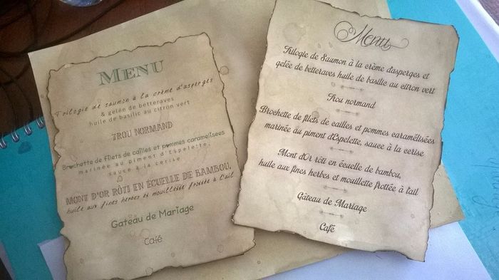 essaie de menu