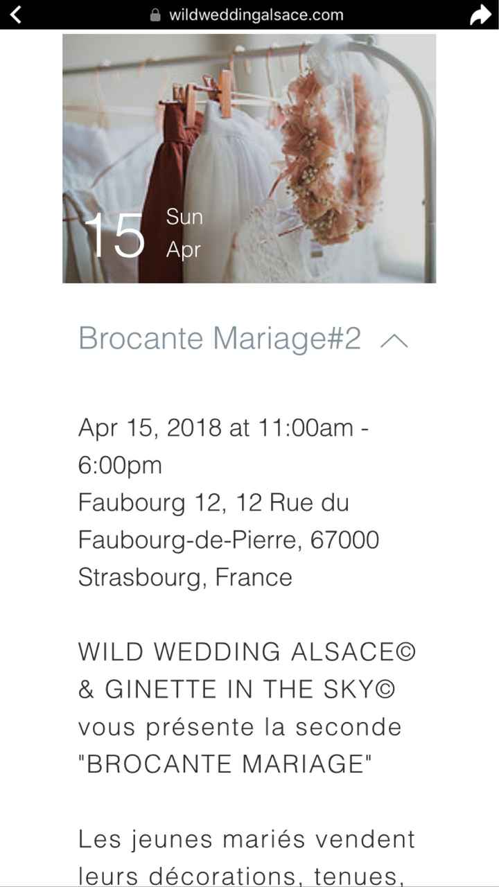 Brocante spéciale mariage Strasbourg - 1