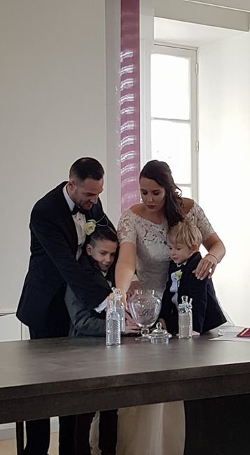 cérémonie du sable avec nos enfants