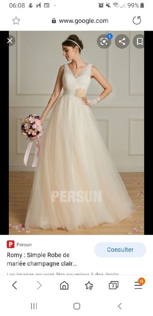 Couleurs bouquet robe Champagne dentelle ivoire 14