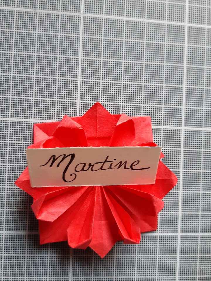 Décoration : porte-nom en origami - 2