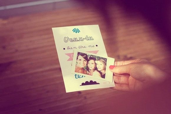 Carte + photo Polaroid