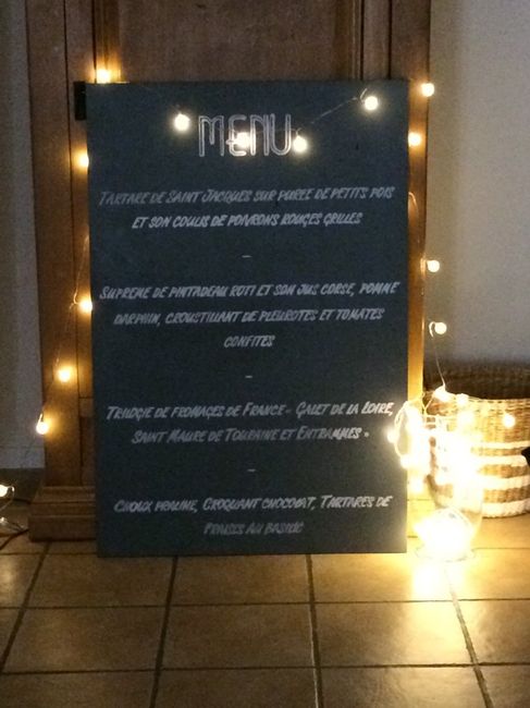 Que faite vous comme carte pour votre menu ? - 1