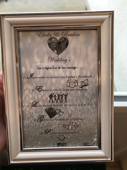 Cadre décoratif table