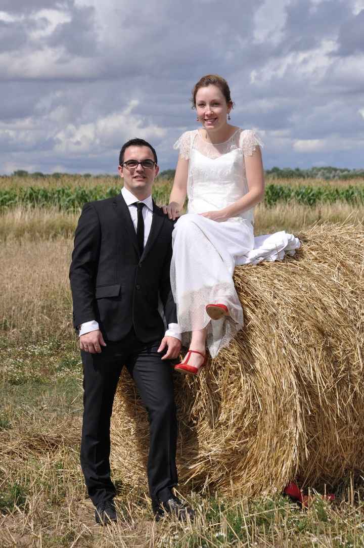 la pose du mariage champetre