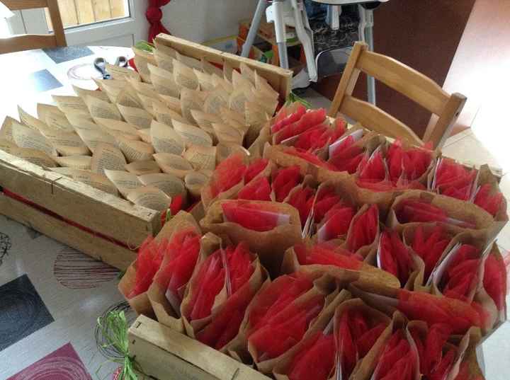 sac de bienvenue et cone fleur