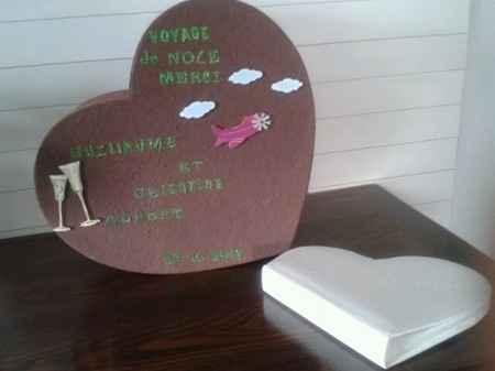 voila notre urne et le livre d'or à coté