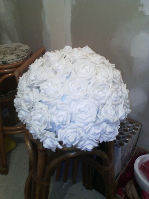  boule polystyrène rose blanche 