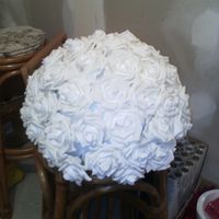  boule polystyrène rose blanche 