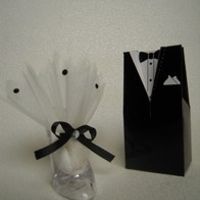 Boite a dragées originale pour mariage en noir et blanc - thème cendrillon