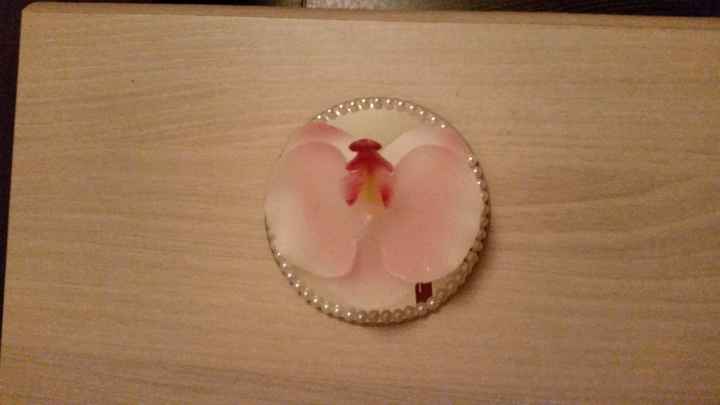 Décoration bougie orchidee  - 1