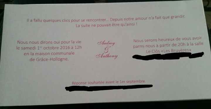 Notre faire part... - 2