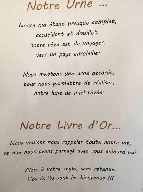 Affiche urne et livre d'or