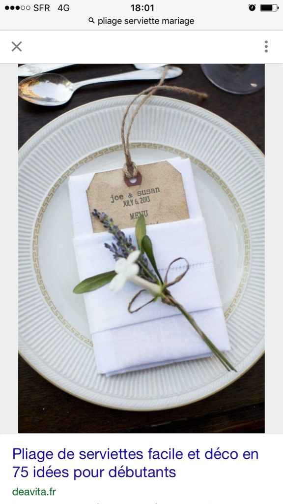 Pliage serviette - 1