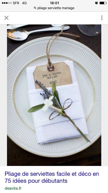 Pliage serviette - 1