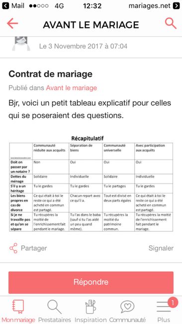 Contrat de mariage - 1