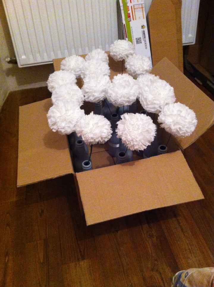 Fleurs en kleenex