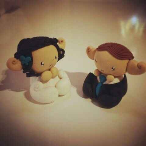 Figurines des mariees pour le gâteau - 1