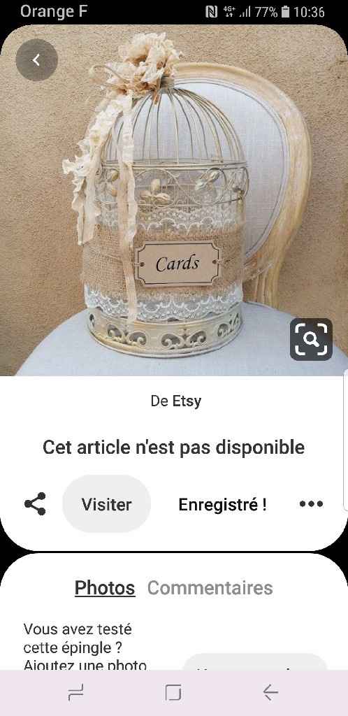 Urne cage oiseau Ou thème champêtre - 1