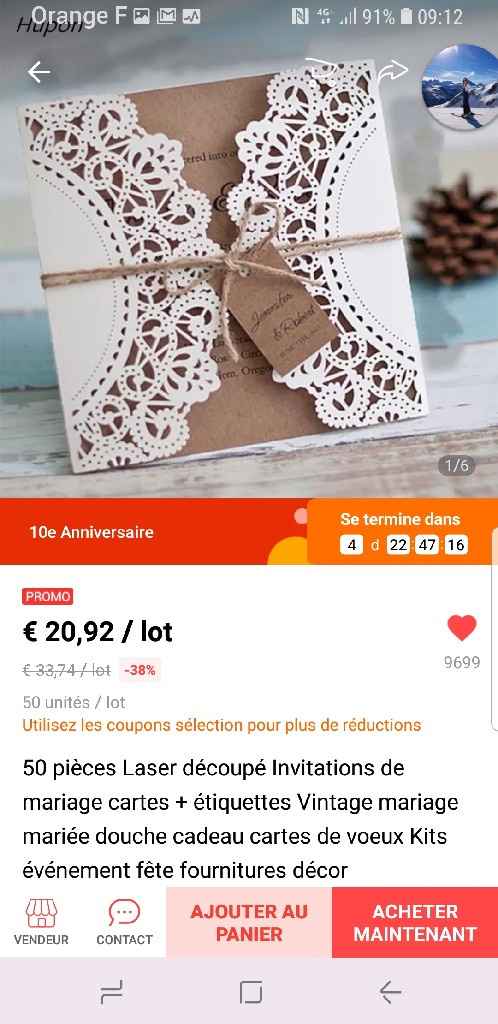 Faire-part pour notre mariage. - 1