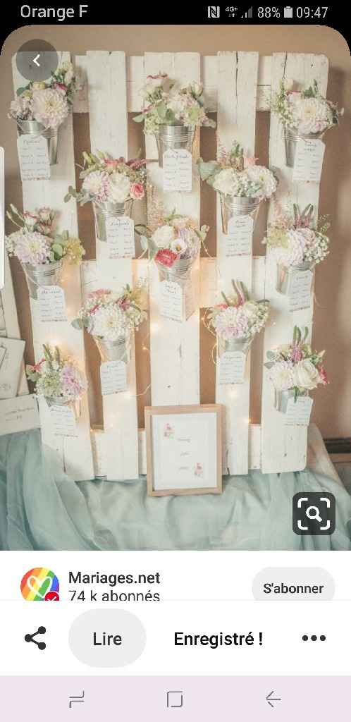 Plan de table à l'entrée de la salle - 1