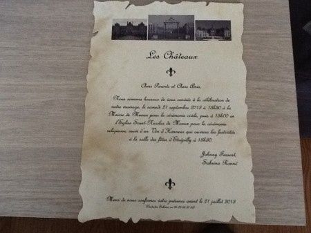 L'intérieur de nos faire parts