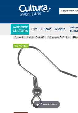Crochet boucle d'oreille