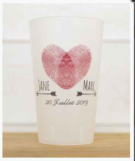 Gobelets personnalisé: coeur