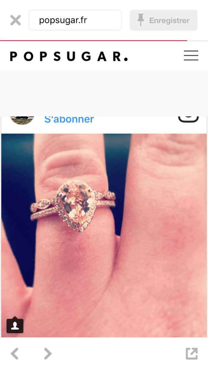  Bague de fiançailles ovale avec alliance ? - 1