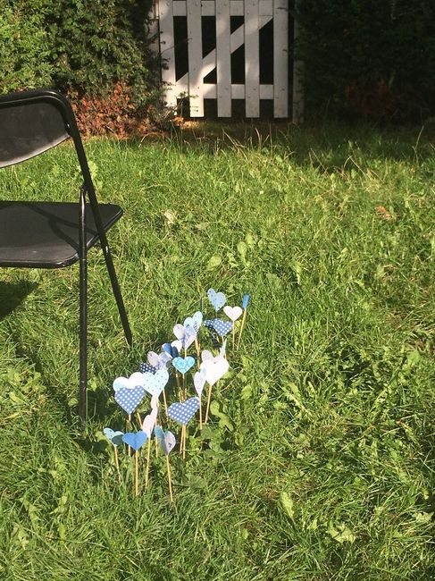 Batons coeurs bleus et tailles panachées