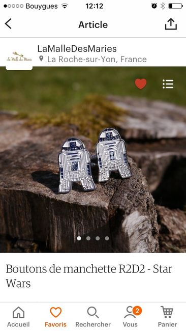 Bouton de manchette R2D2