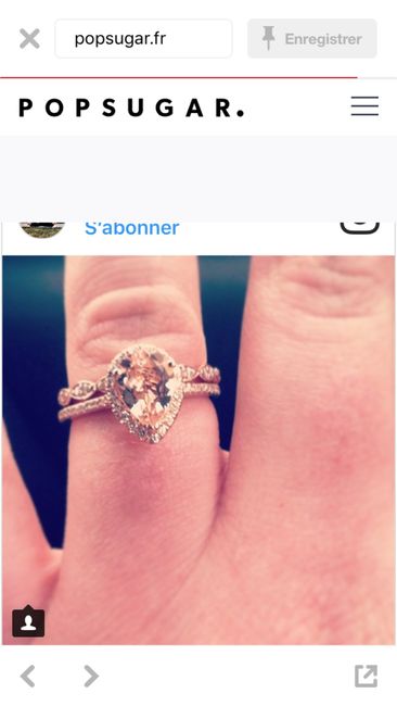  Bague de fiançailles ovale avec alliance ? - 1
