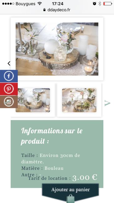 Rondins de bois pour centre de table 3