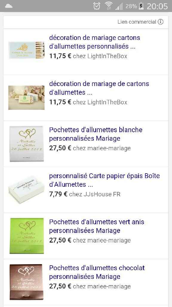 Allumettes personnalisées - 1