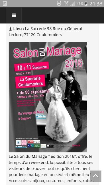 Date salon mariage - 2