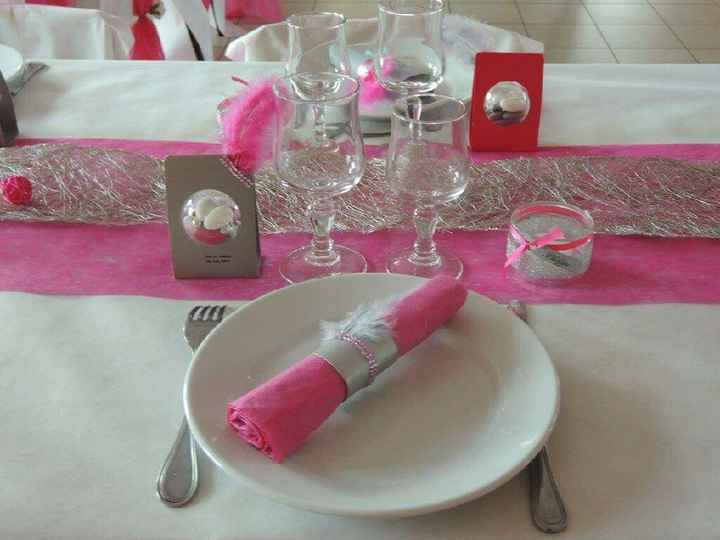 Notre mariage couleur fushia gris et blanc - 4