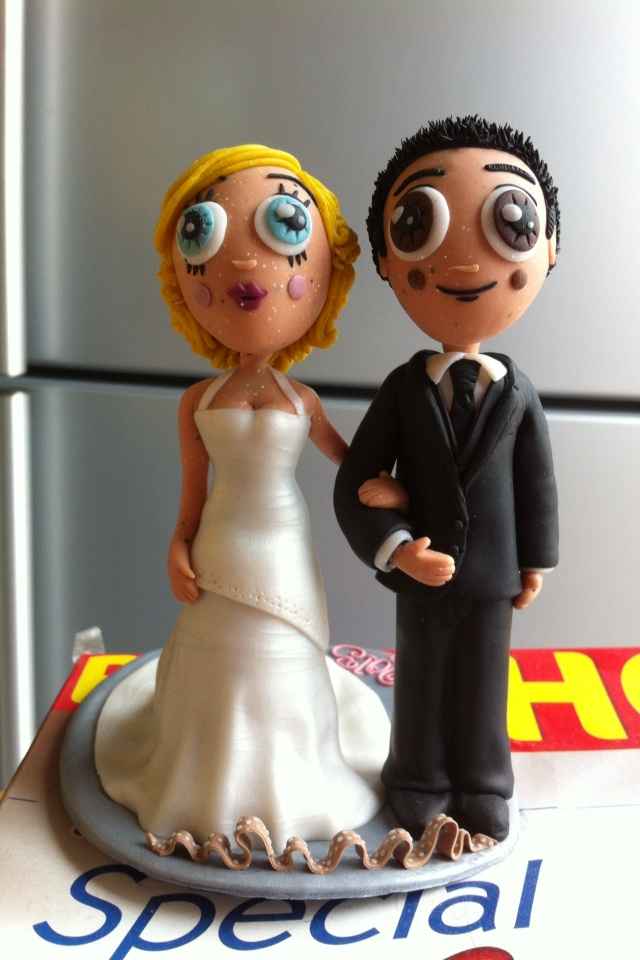Figurine mariée en pâte fimo - 1