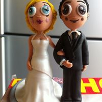 Figurine mariée en pâte fimo - 1