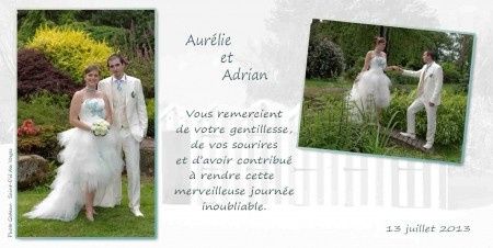 notre carte de remerciement