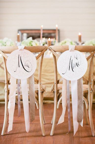 Inspiration chaises des mariés - 2