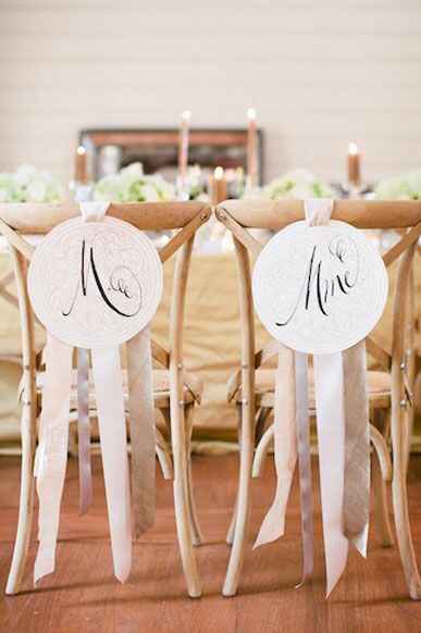 Inspiration chaises des mariés - 2