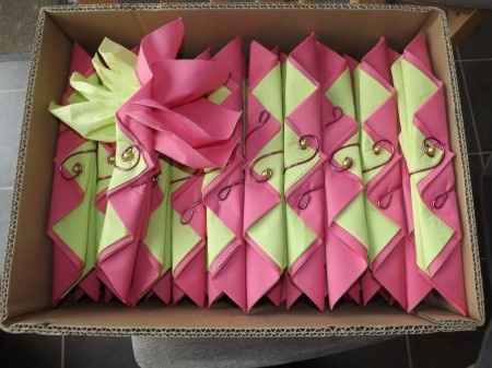 Les serviettes.....