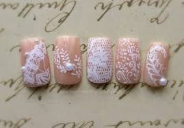 Manucure effet dentelle