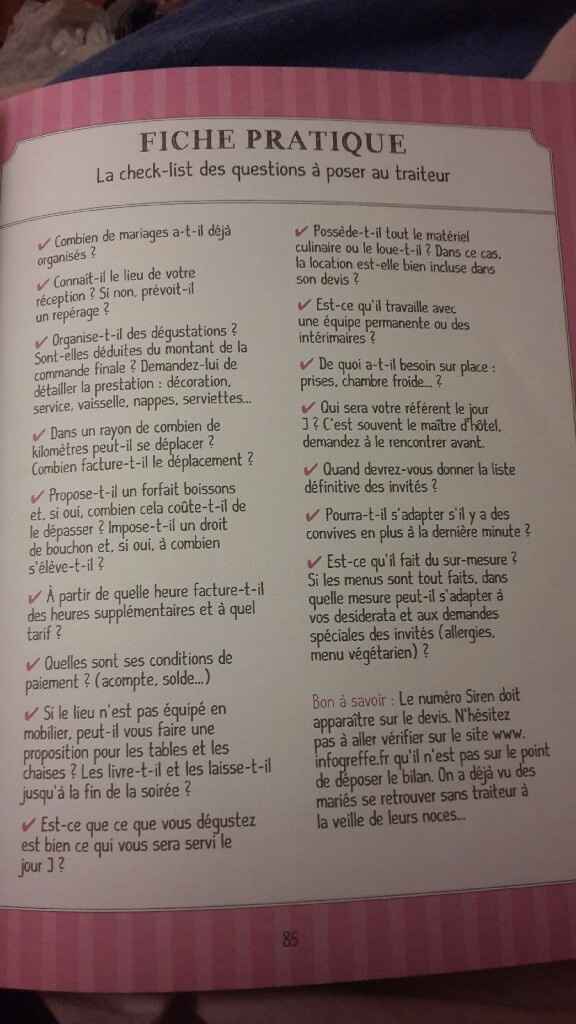 I'm back ;)  traiteur - conseils - 1