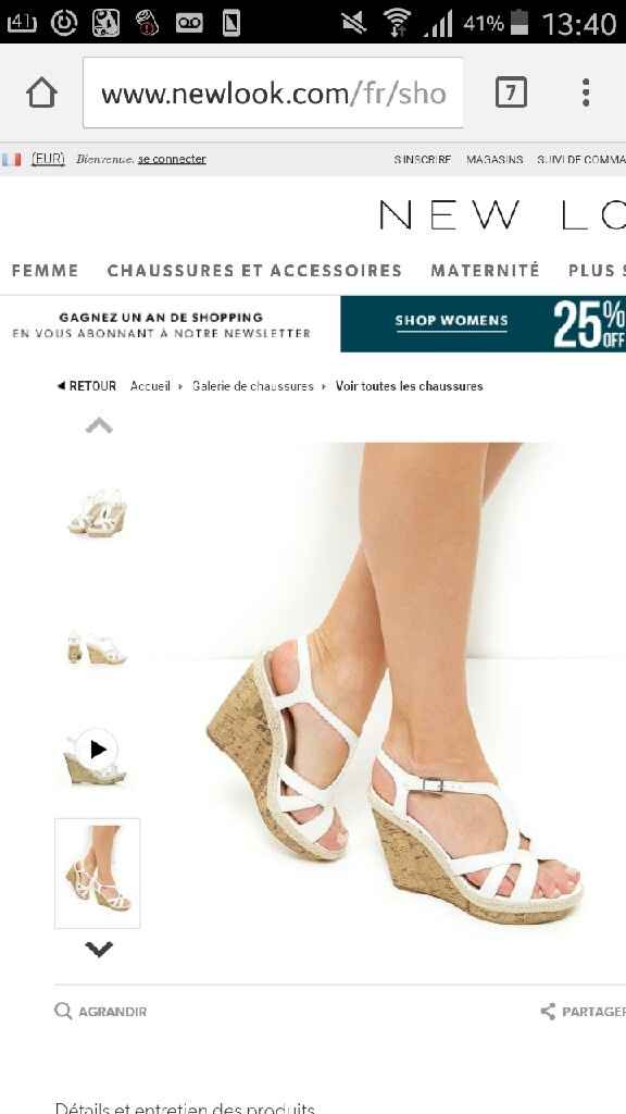 Chaussures blanches talons compensés ! - 1