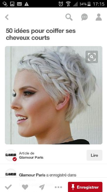 Mariée aux cheveux courts.. - 1