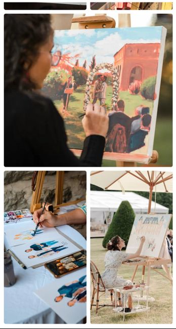Animation : Aquarelle des invités / Live painting 1