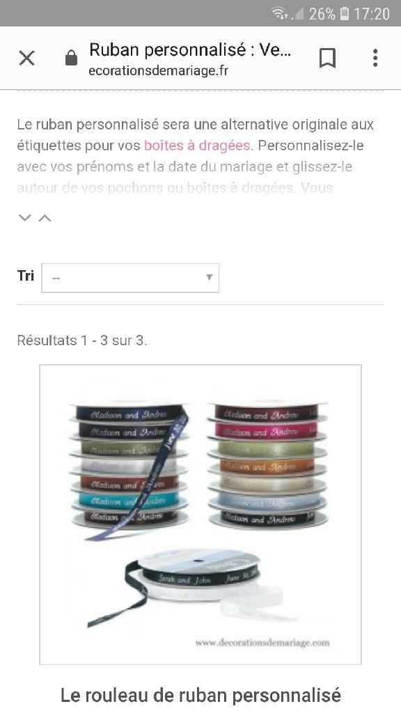 Ruban bracelet mariage - 1