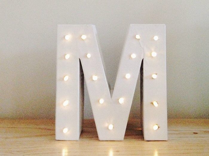 lettre déco lumiere