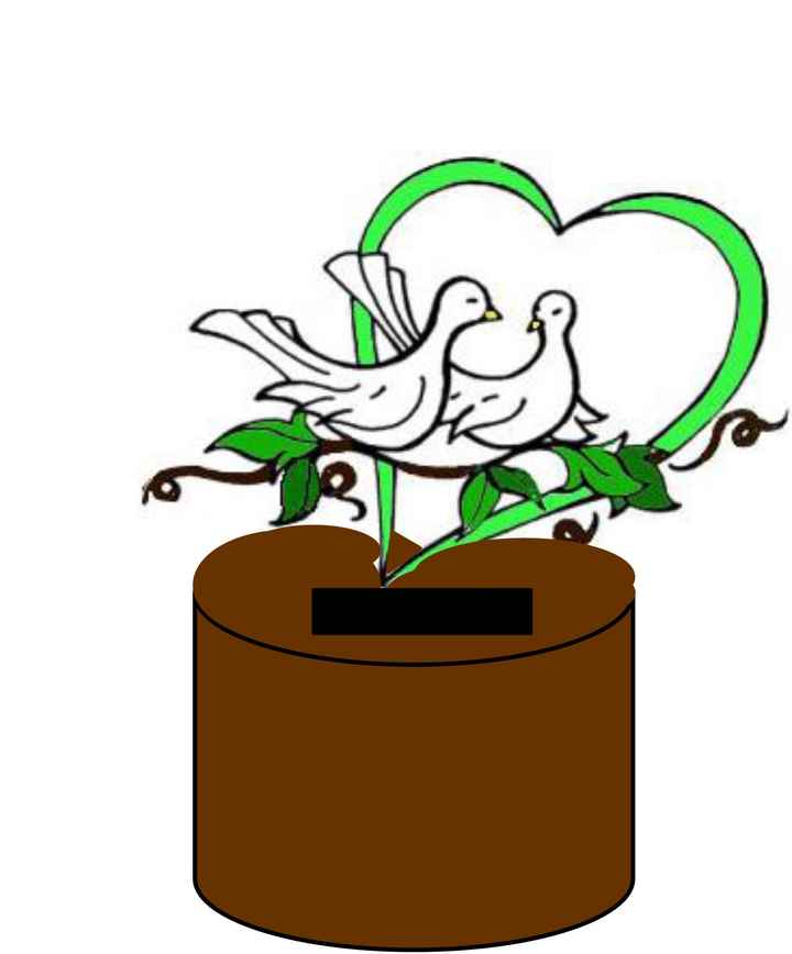 urne sur le theme des colombes